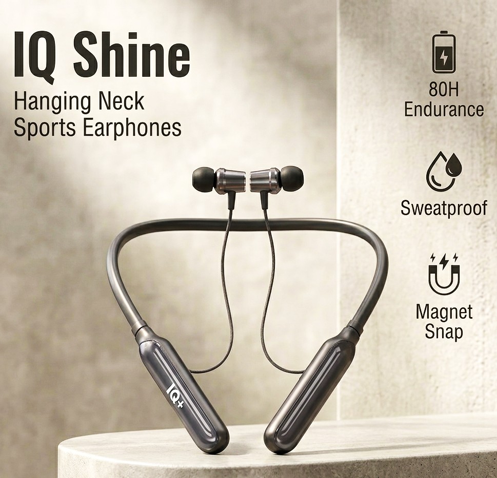 IQ+ IQ Shine Hanging Neck Sports Earphones Neckband 800H