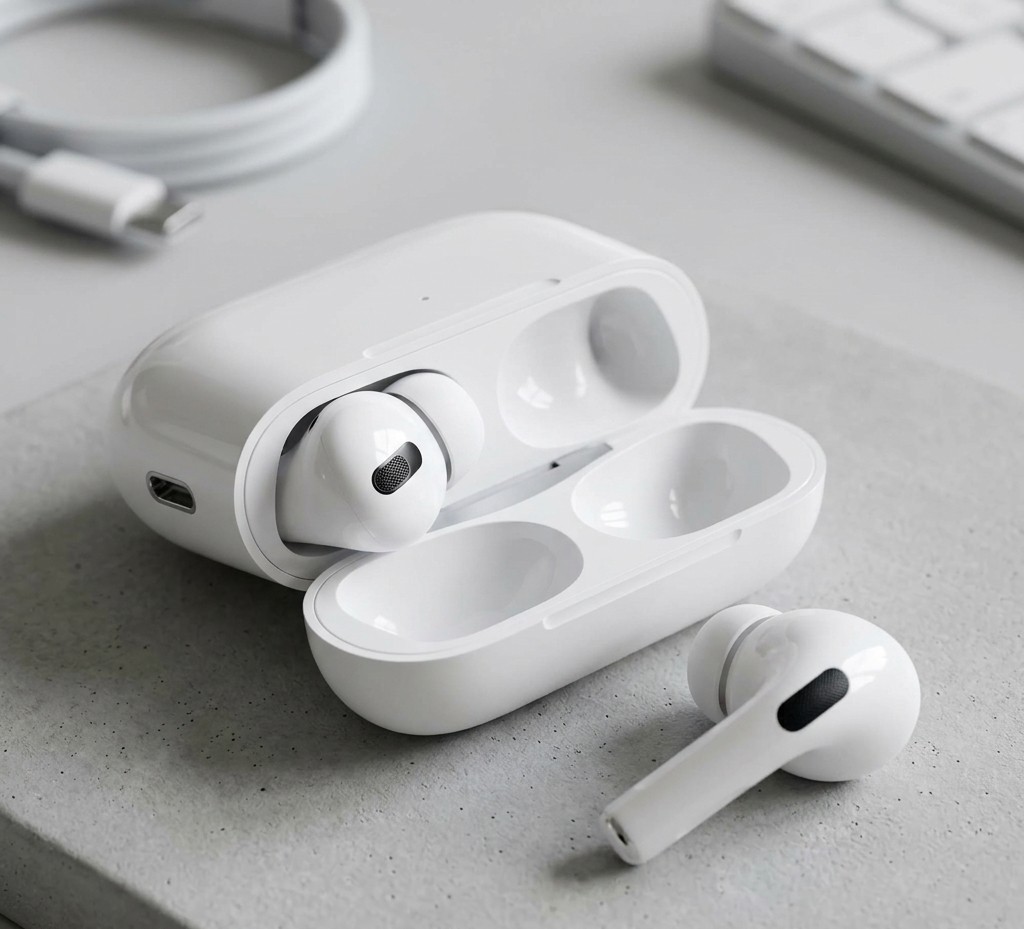 Airpods pro 2nd generation 100% Anc Adaptive mode (Higher Grade) White - Image 2