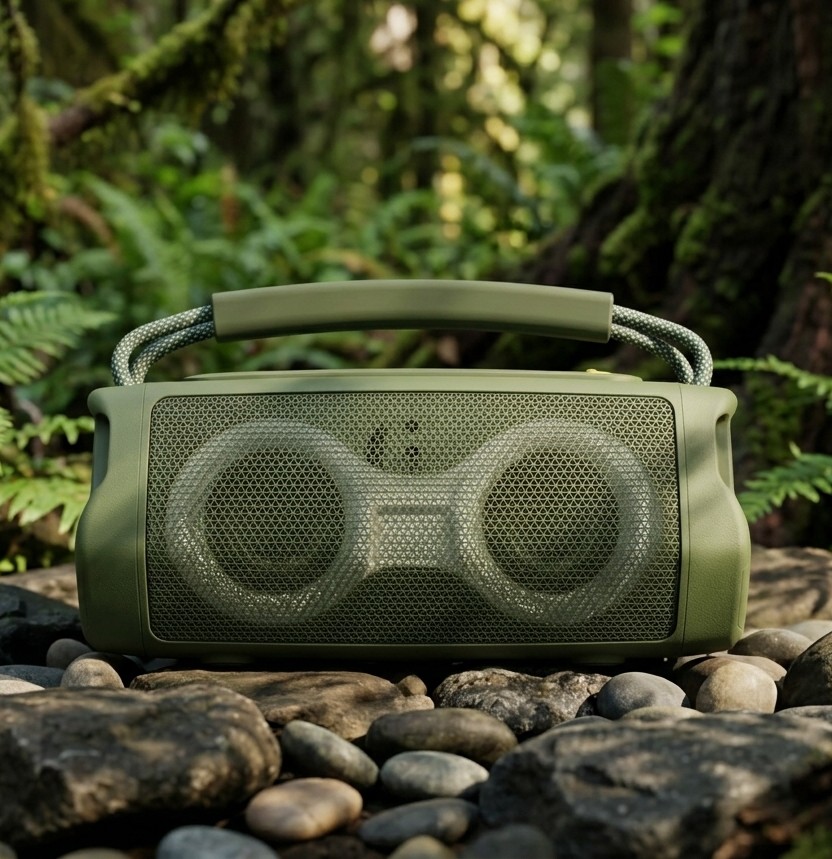 ET-313 Portable Wireless Bluetooth Speaker with RGB Lights, FM Radio, AUX/USB/TF Support, Bluetooth V5.3, 12H Playtime - Image 3