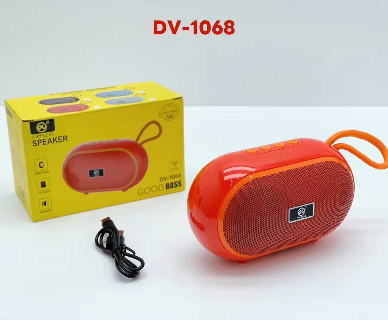 New Portable Mini Wireless for Bluetooth Speaker 5W Desktop Card Slot Subwoofer Outdoor Sound System Battery Music DV-1068 - Image 2
