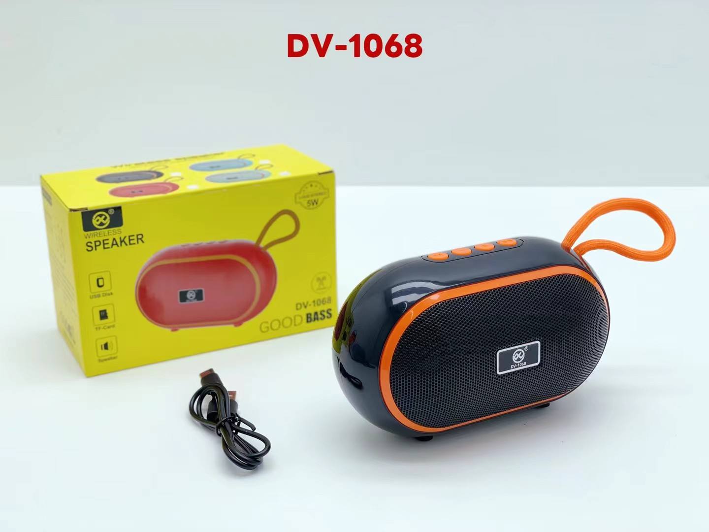 New Portable Mini Wireless for Blue-tooth Speaker 5W Desktop Card Slot Subwoofer Outdoor Sound System Battery Music DV-1068 - Image 2