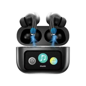 E9 Pro Max App Supported ANC/ENC Display Touch Control BT 5.4 Wireless Earbuds with Zwsvibe App