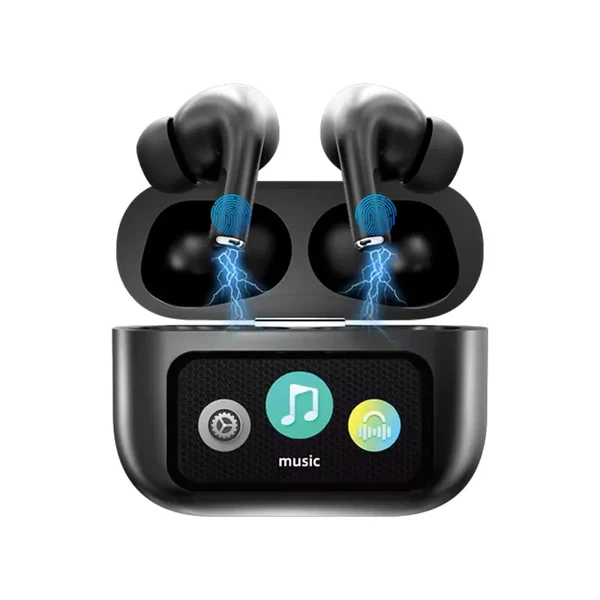 E9 Pro Max App Supported ANC/ENC Display Touch Control BT 5.4 Wireless Earbuds with Zwsvibe App